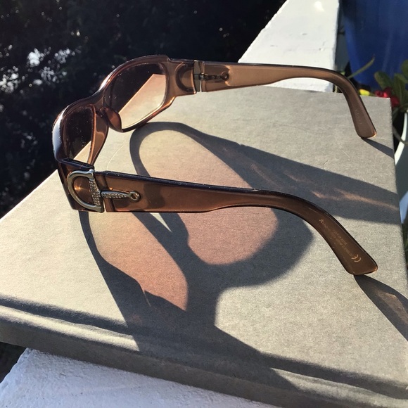 Gucci Sunglasses GG 2597/F/S Equestrian Logo Translucent Copper with Rhinestones - Picture 12 of 16